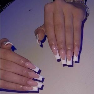French nails multi-color, text me what color do you want